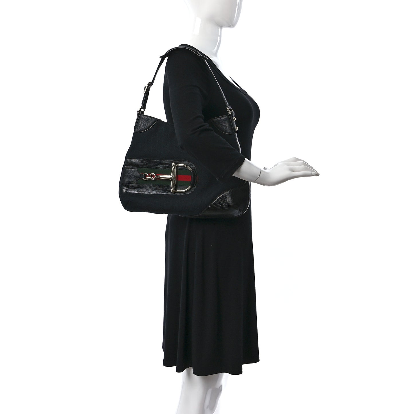 Monogram Web Hasler Hobo Black