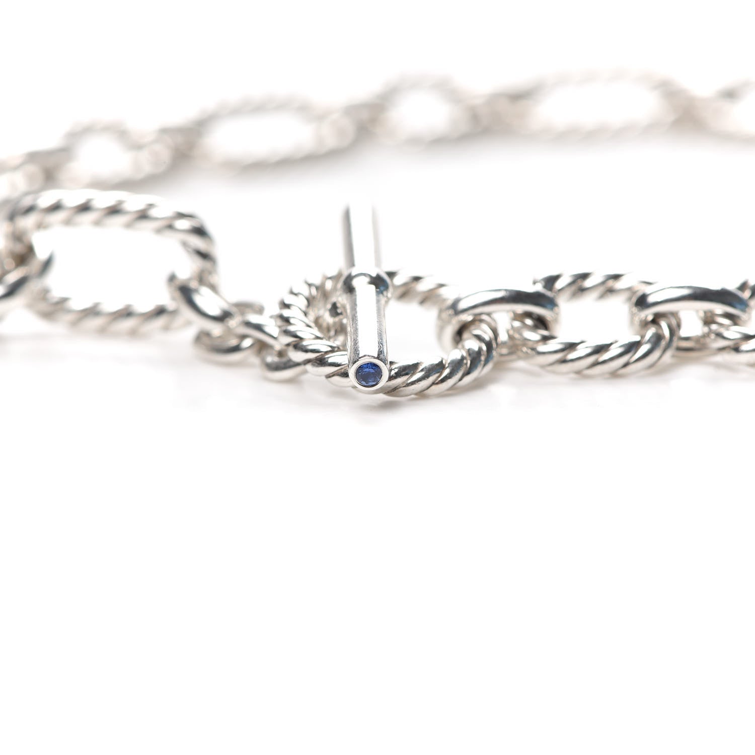 David Yurman Sterling Silver 12.5mm Cushion Link Chain Necklace 6 of 7