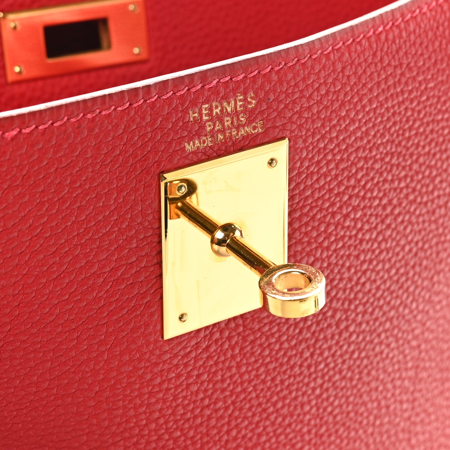 Hermes Togo Kelly Retourne 32 Rouge Casaque 6 of 10