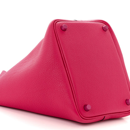 Hermes Taurillon Clemence Monochrome Picotin Lock 18 PM Rose Mexico 9 of 11