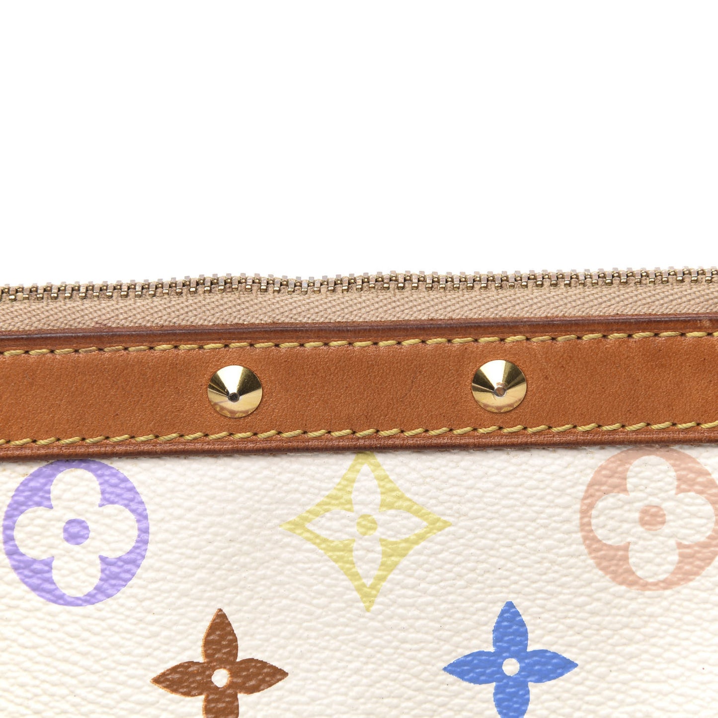 Monogram Multicolor Pochette Accessories White