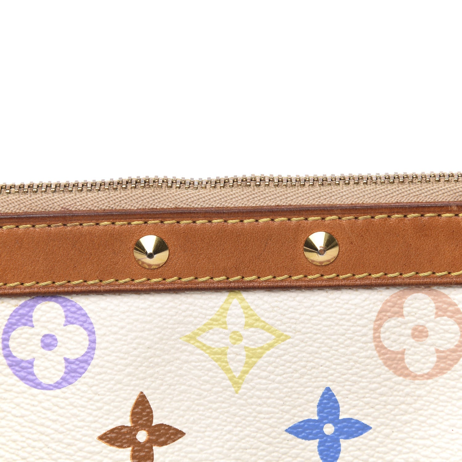 Louis Vuitton Monogram Multicolor Pochette Accessories White 12 of 14