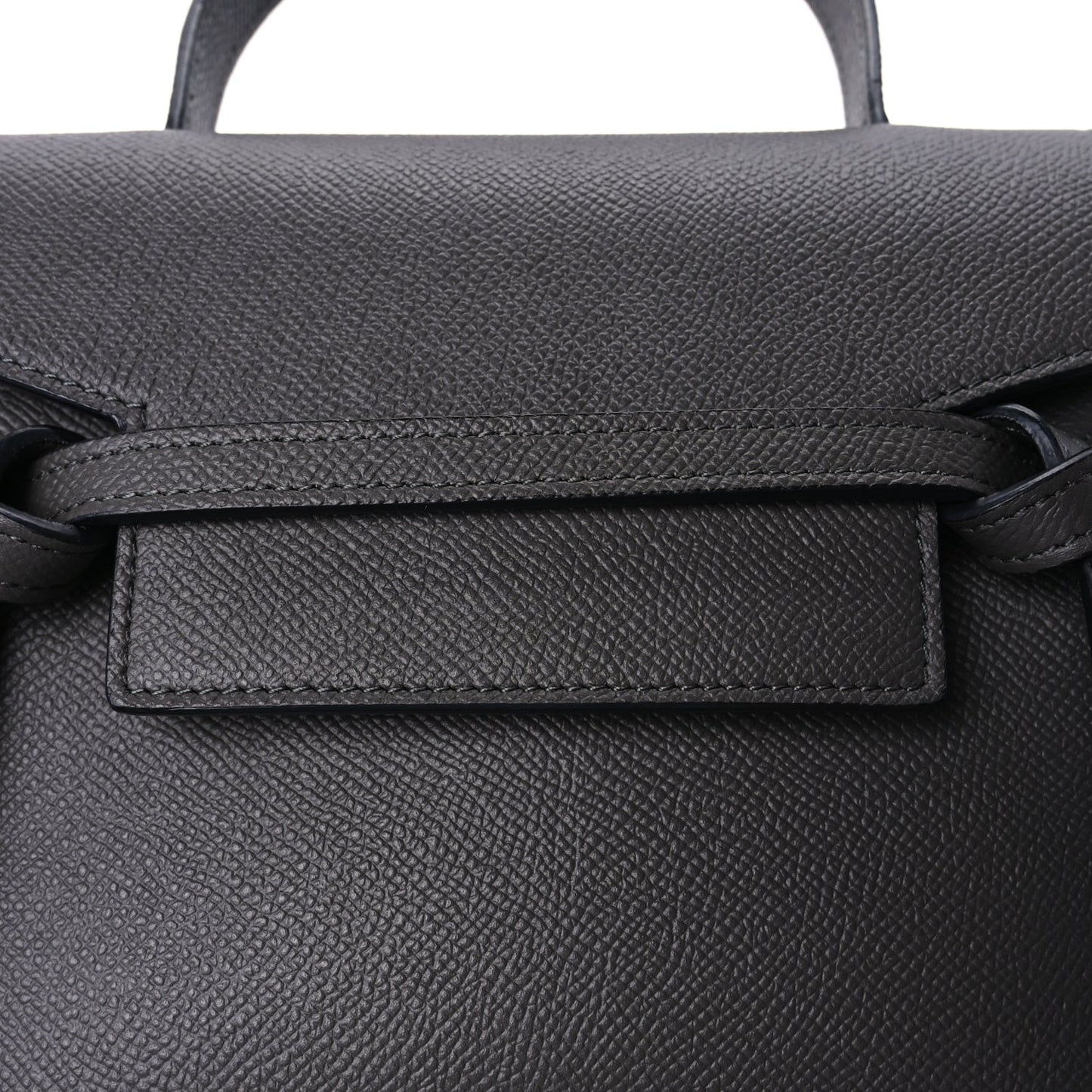 Grained Calfskin Nano Belt Bag Grey
