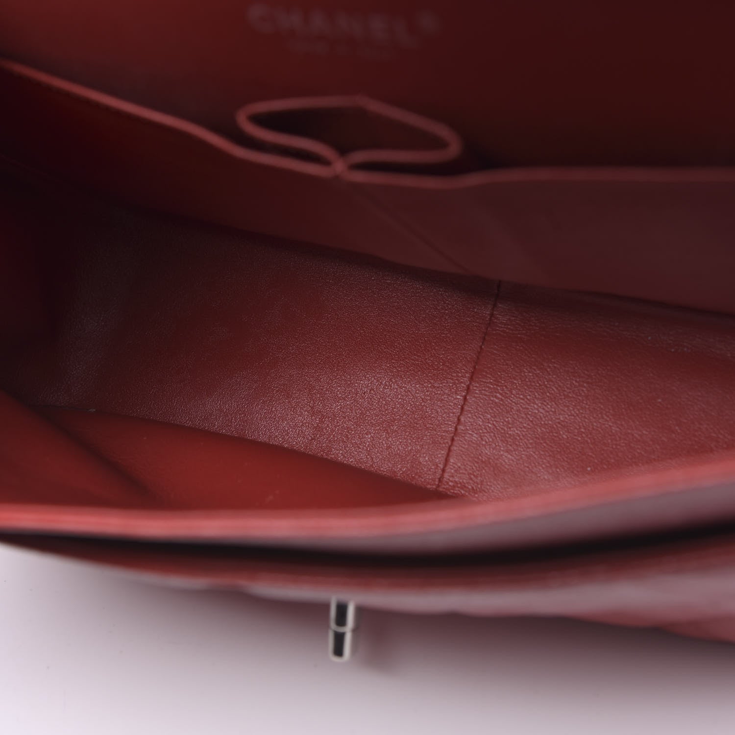 Chanel Caviar Quilted Jumbo Double Flap Red 10 of 12