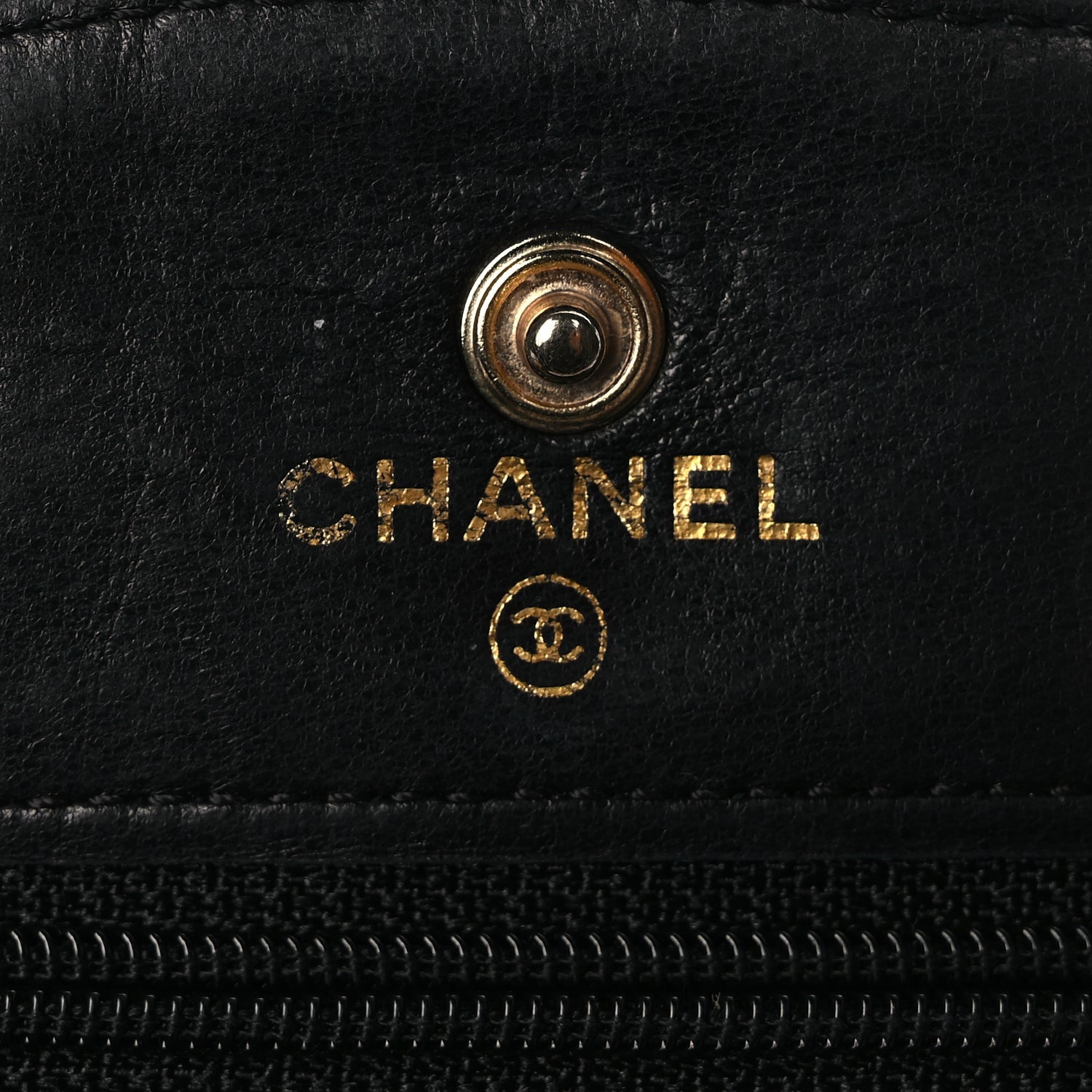 Chanel Caviar Timeless CC Wallet On Chain WOC Black 5 of 9