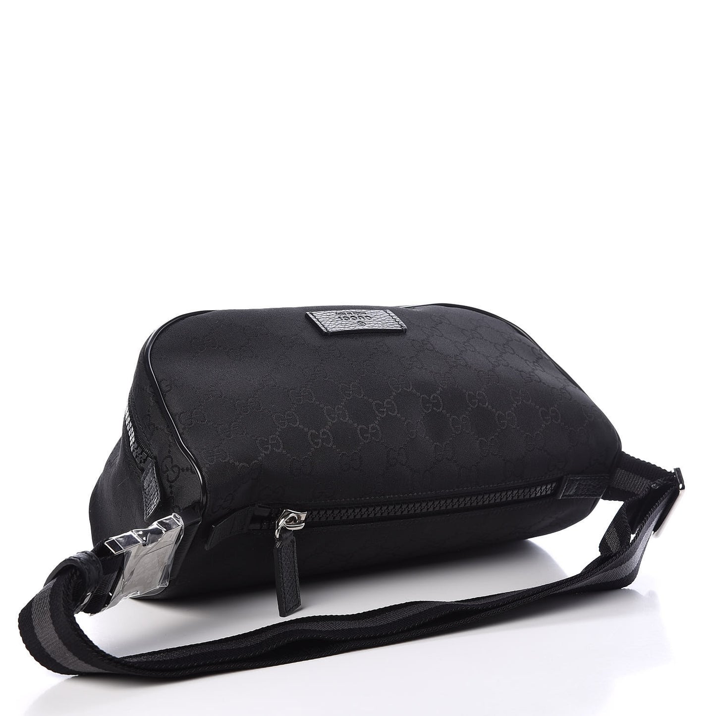 Nylon Monogram Fanny Pack Belt Bag Black