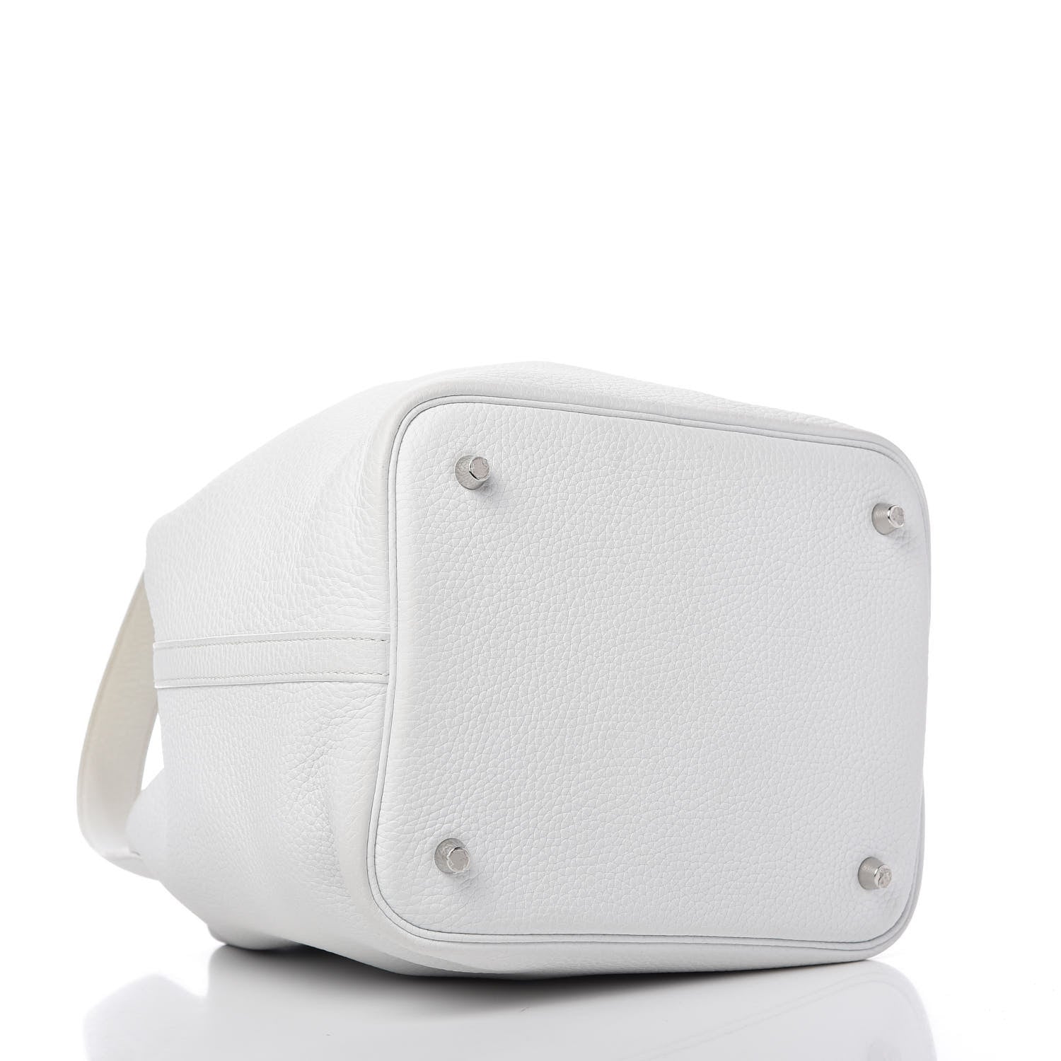 Hermes Taurillon Clemence Picotin 22 MM White 4 of 10