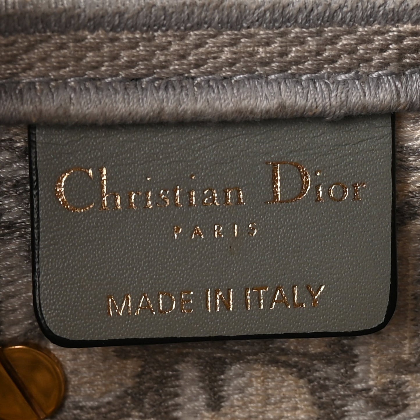 Oblique Embroidered Saddle Bag Gray
