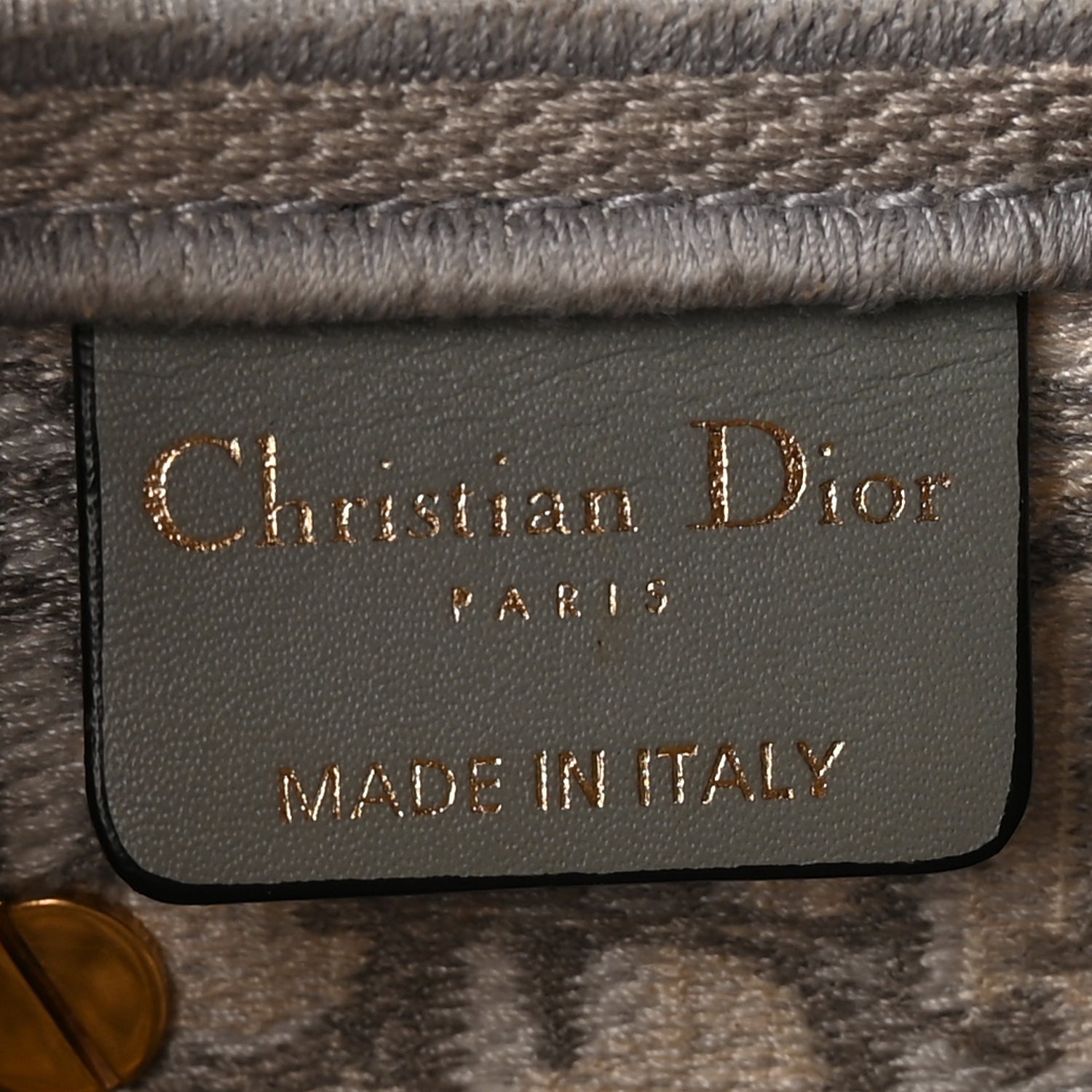 Christian Dior Oblique Embroidered Saddle Bag Gray 5 of 8