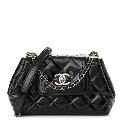 Chanel Patent Quilted Coco Shine Small Accordion Flap Black 1 of 10