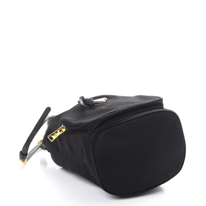Prada Saffiano Tessuto Nylon Mini Bucket Crossbody Bag Black 5 of 9