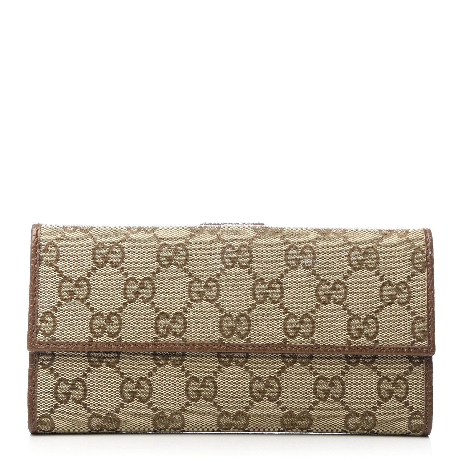 Gucci Monogram Continental Flap Wallet Brown 1 of 7