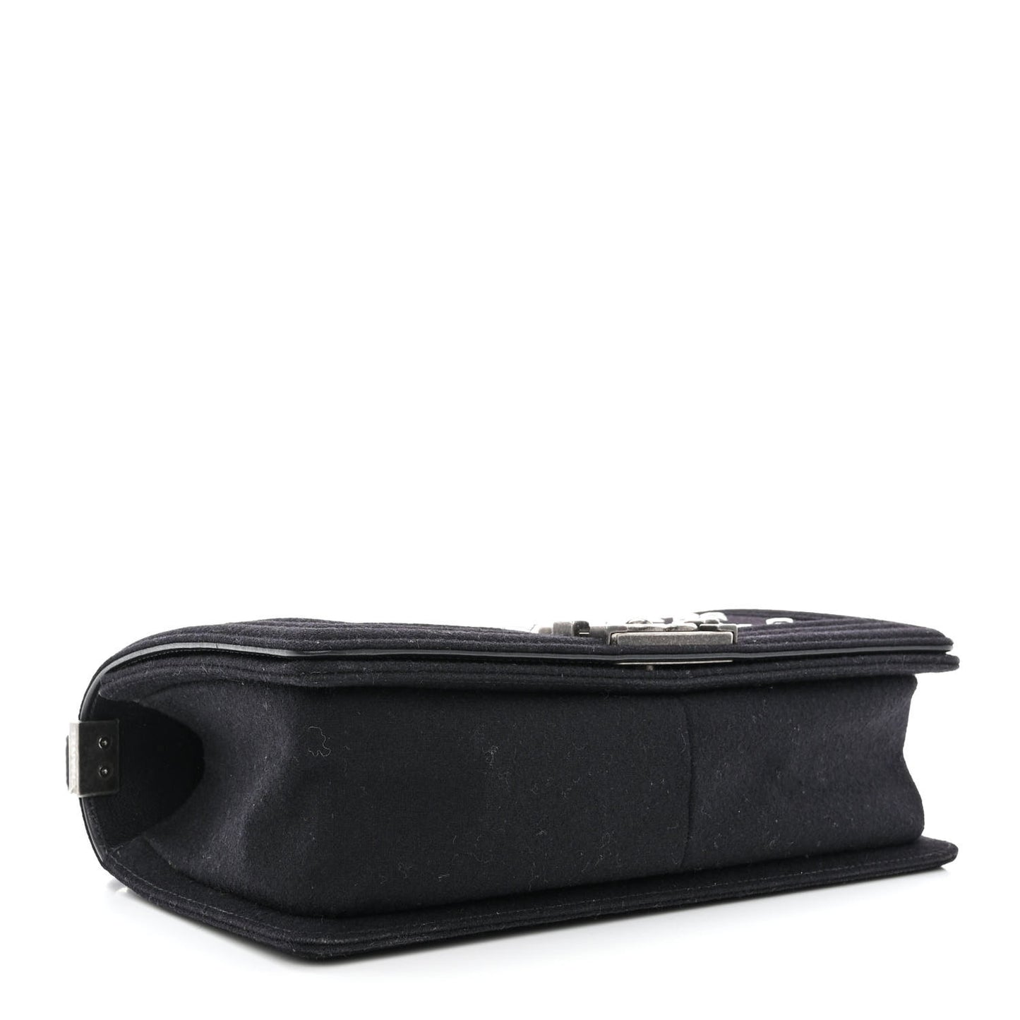 Wool Lambskin Embroidered Mosaic Medium Boy Flap Black