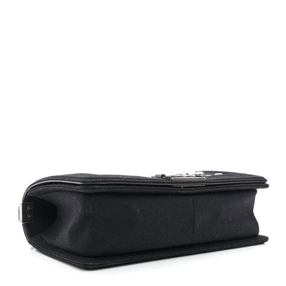 Chanel Wool Lambskin Embroidered Mosaic Medium Boy Flap Black 4 of 10