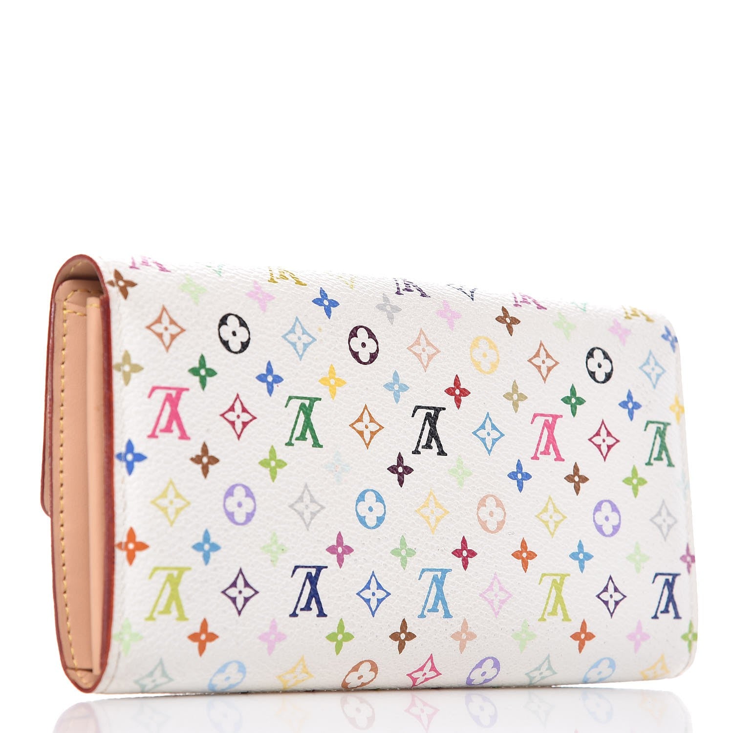Louis Vuitton Monogram Multicolor Sarah Wallet White 3 of 9