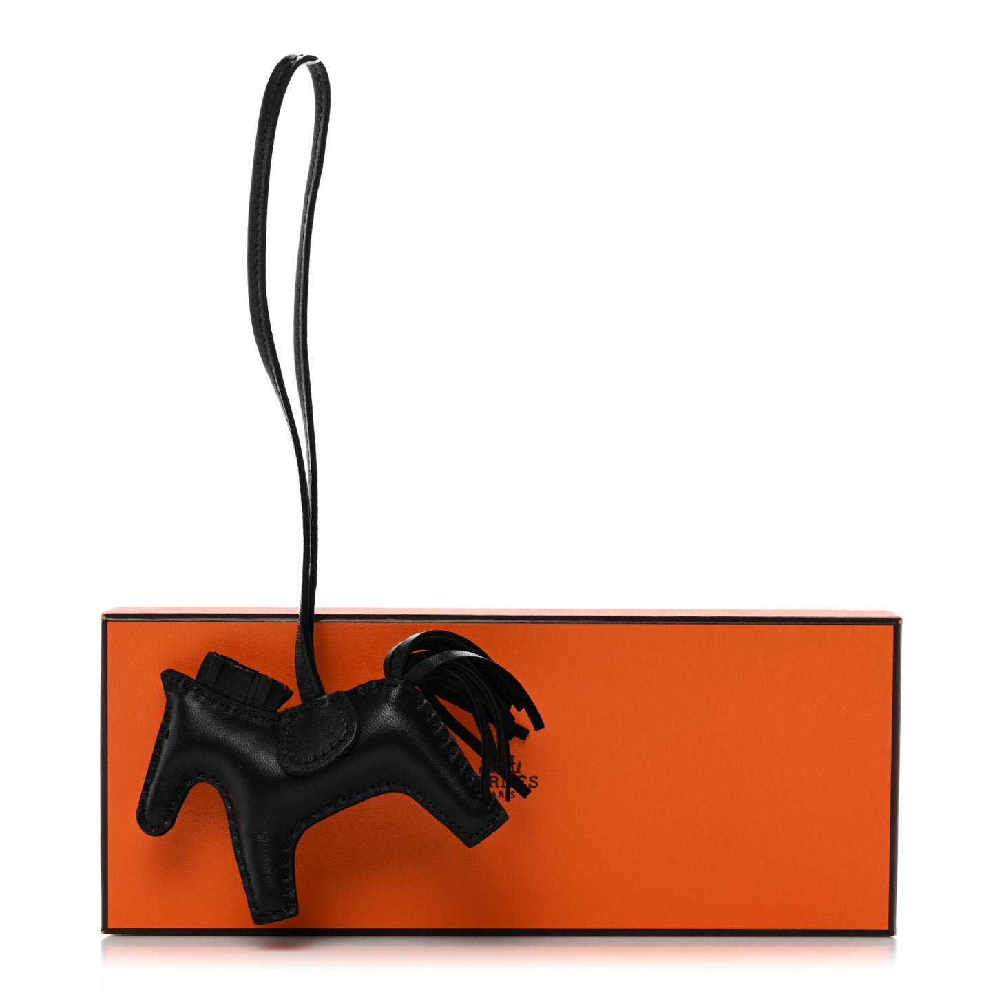 Milo Lambskin Grigri Rodeo Horse Bag Charm PM So Black