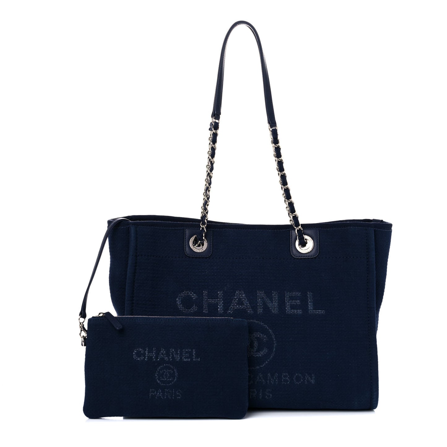 Mixed Fibers Small Deauville Tote Navy