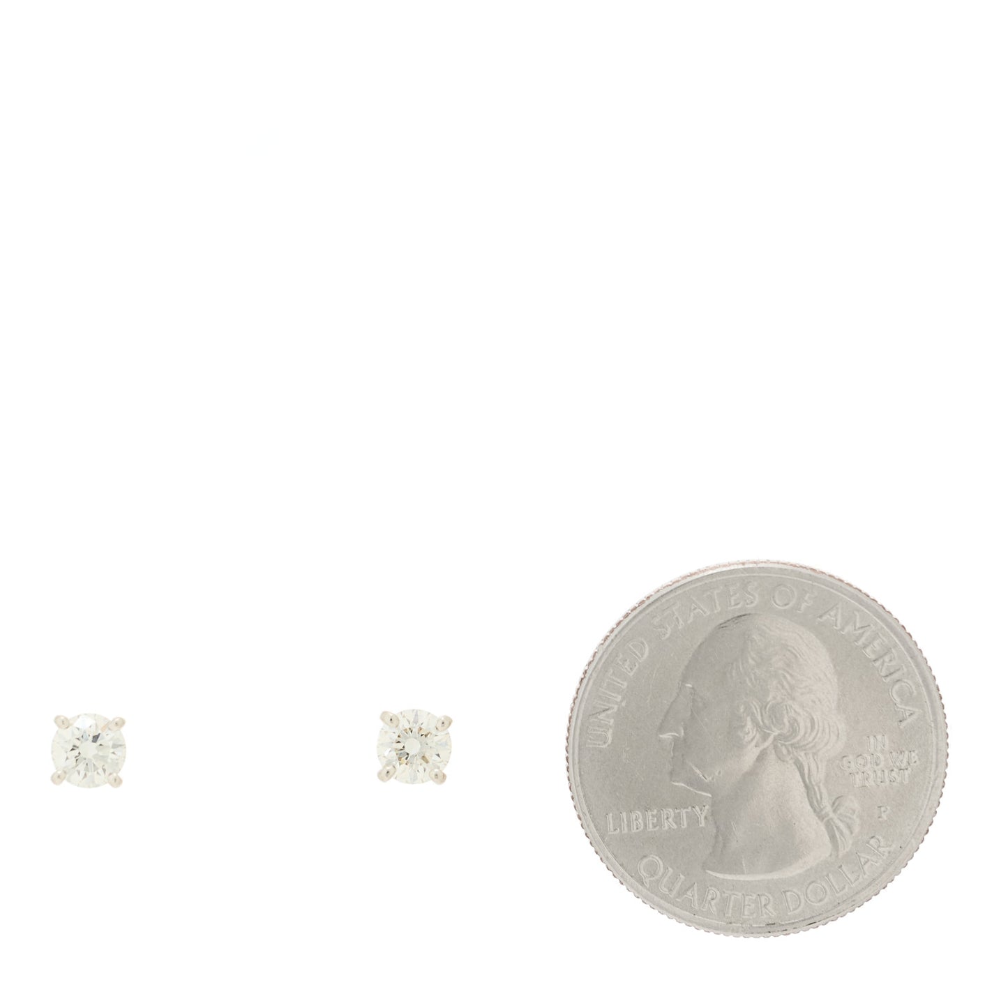 Platinum Diamond .80ctw Solitaire Earrings