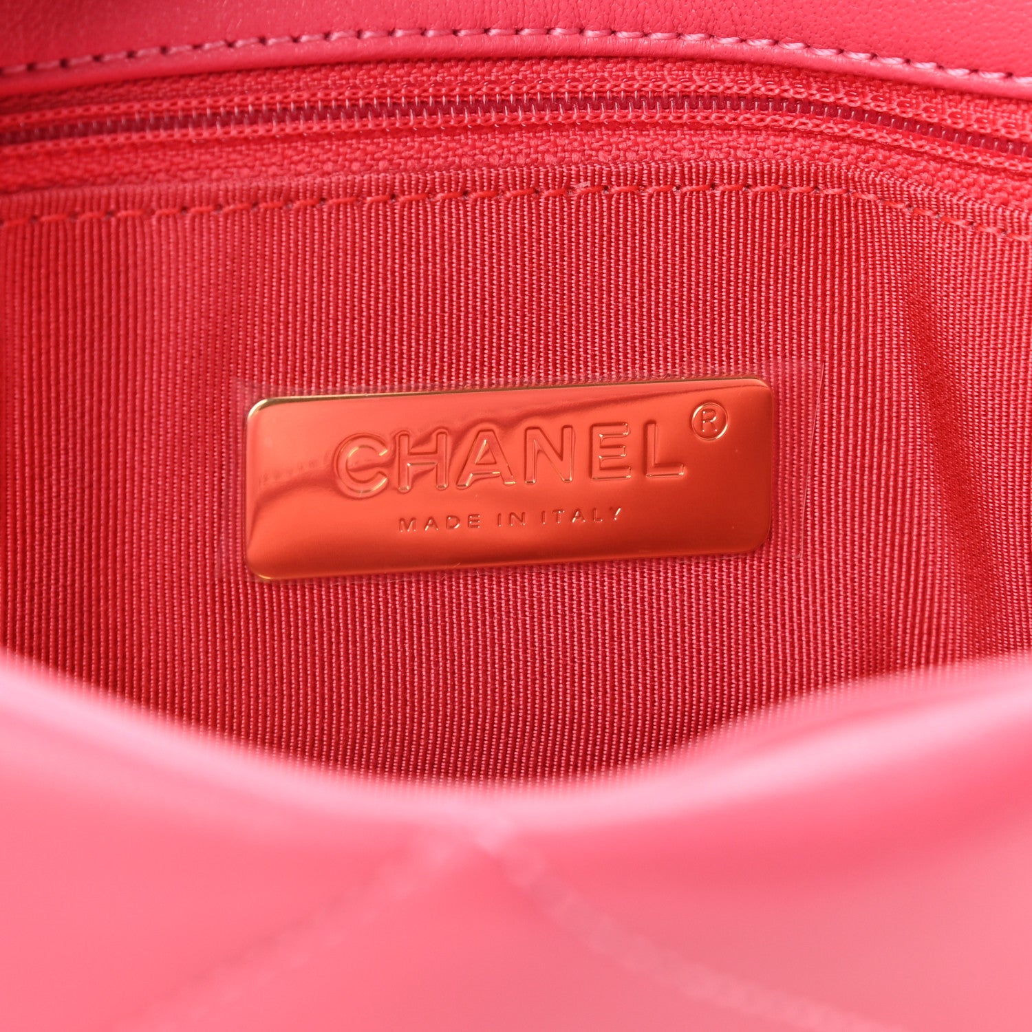 Chanel Goatskin Quilted Large Chanel 19 Flap Dark Pink 6 of 9