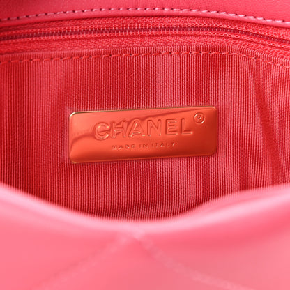 Chanel Goatskin Quilted Large Chanel 19 Flap Dark Pink 6 of 9