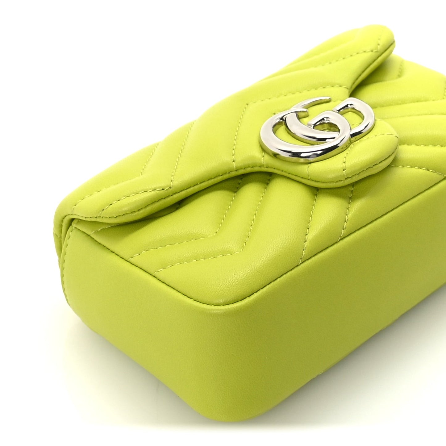 Lambskin Matelasse Mini GG Marmont Shoulder Bag  Firefly