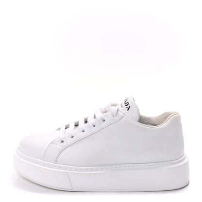 Prada Vitello Soft Logo Low Top Sneakers 38 White 1 of 10