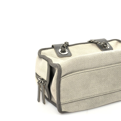 Chanel Canvas Deauville Bowling Bag Ecru Ecru 8 of 9