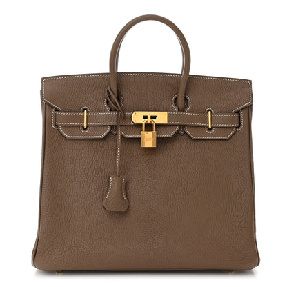 Hermes Chevre De Coromandel HAC Birkin 32 Etoupe 1 of 12