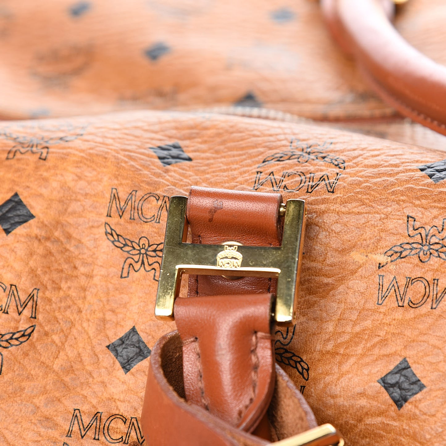 Visetos Boston Weekender Bag Cognac