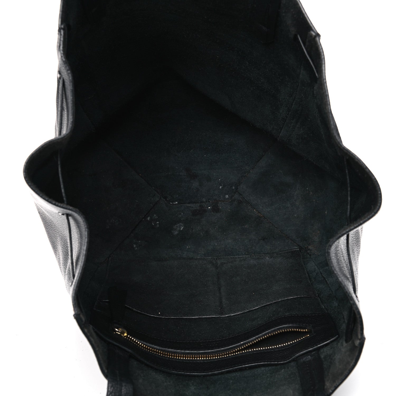 Celine Soft Grained Calfskin Small Belt Cabas Phantom Black 4 of 12