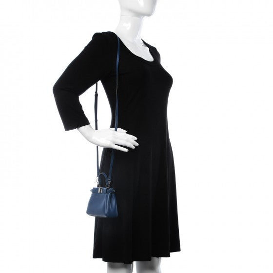 Shiny Nappa Micro Peekaboo Iconic Satchel Iris