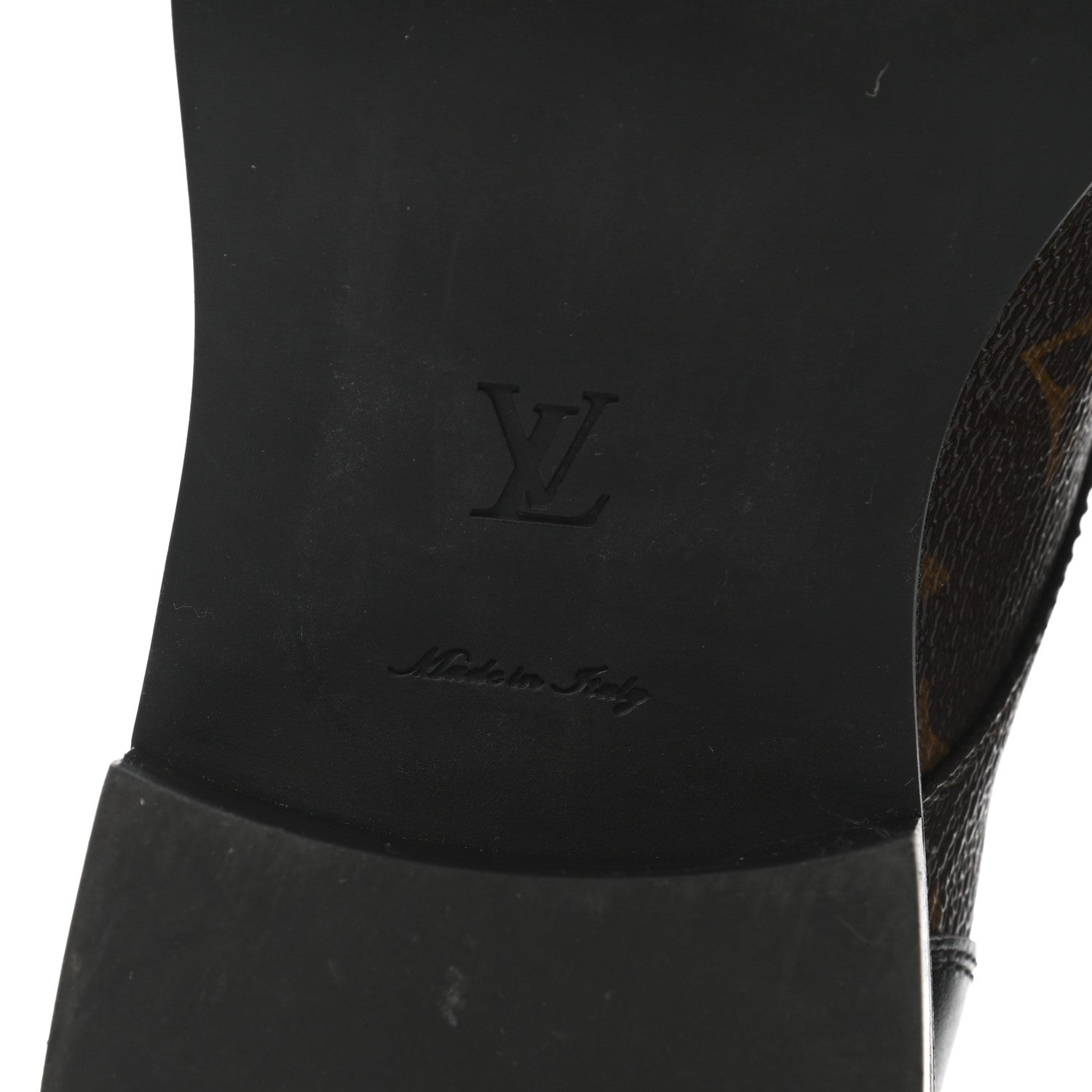 Louis Vuitton Calfskin Monogram Wonderland Flat Ranger Boots 37 Black 6 of 9