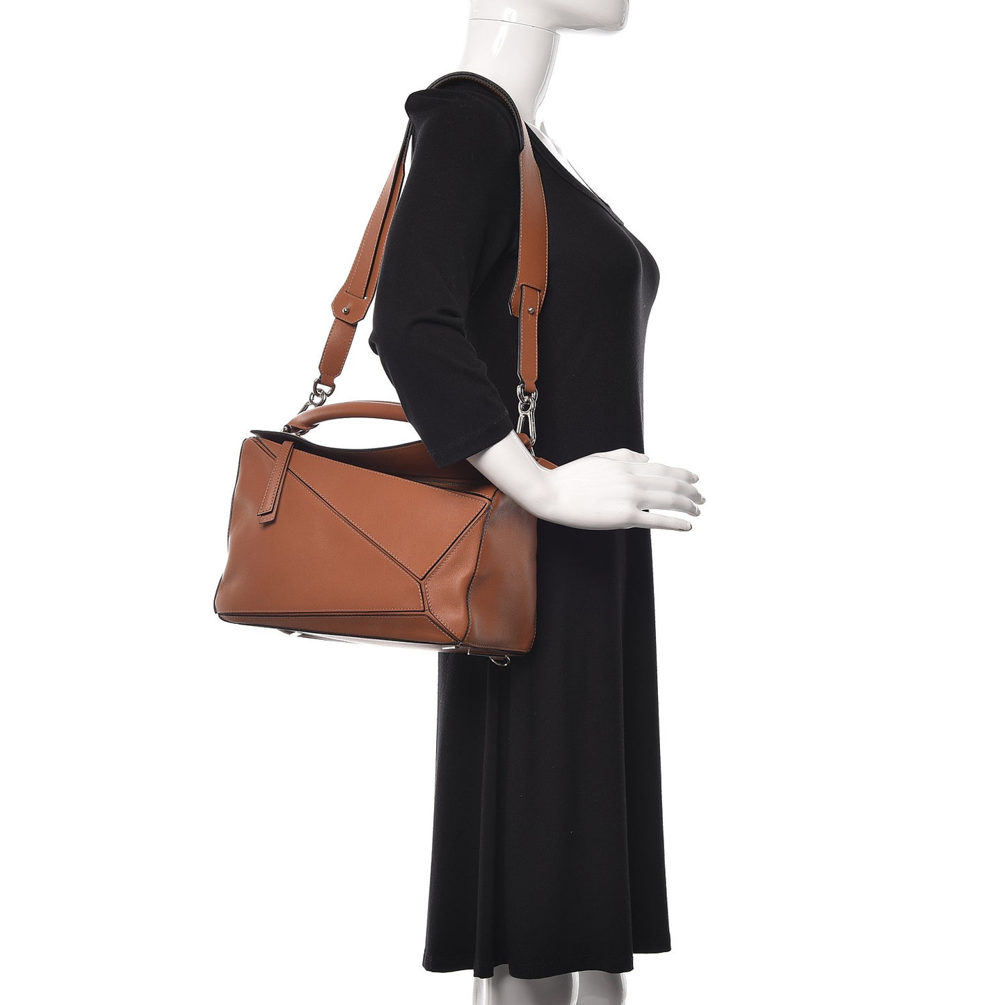 Calfskin Medium Puzzle Bag Tan