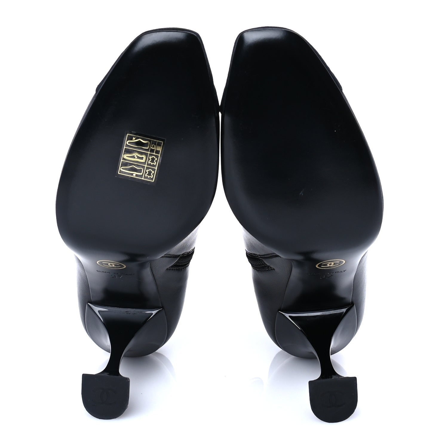 Chanel Calfskin Cap Toe Ankle Boots 37 6 of 8