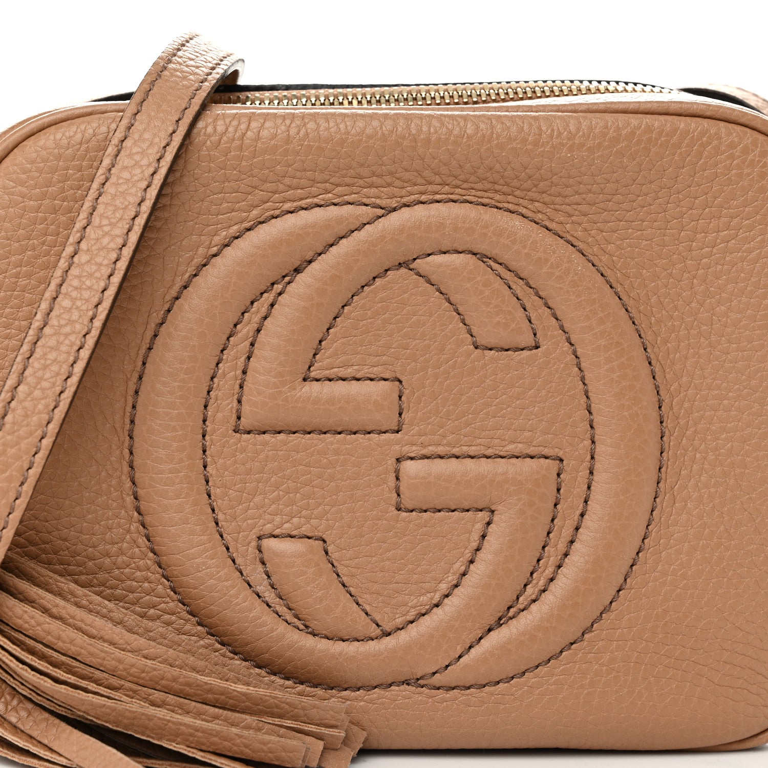 Gucci Pebbled Calfskin Small Soho Disco Bag Camelia 8 of 11