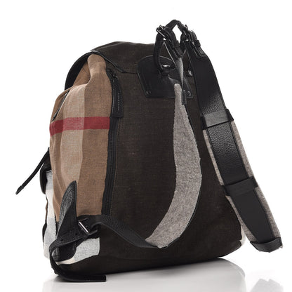 Burberry Canvas Mega Check Korbin Backpack Camel 3 of 10