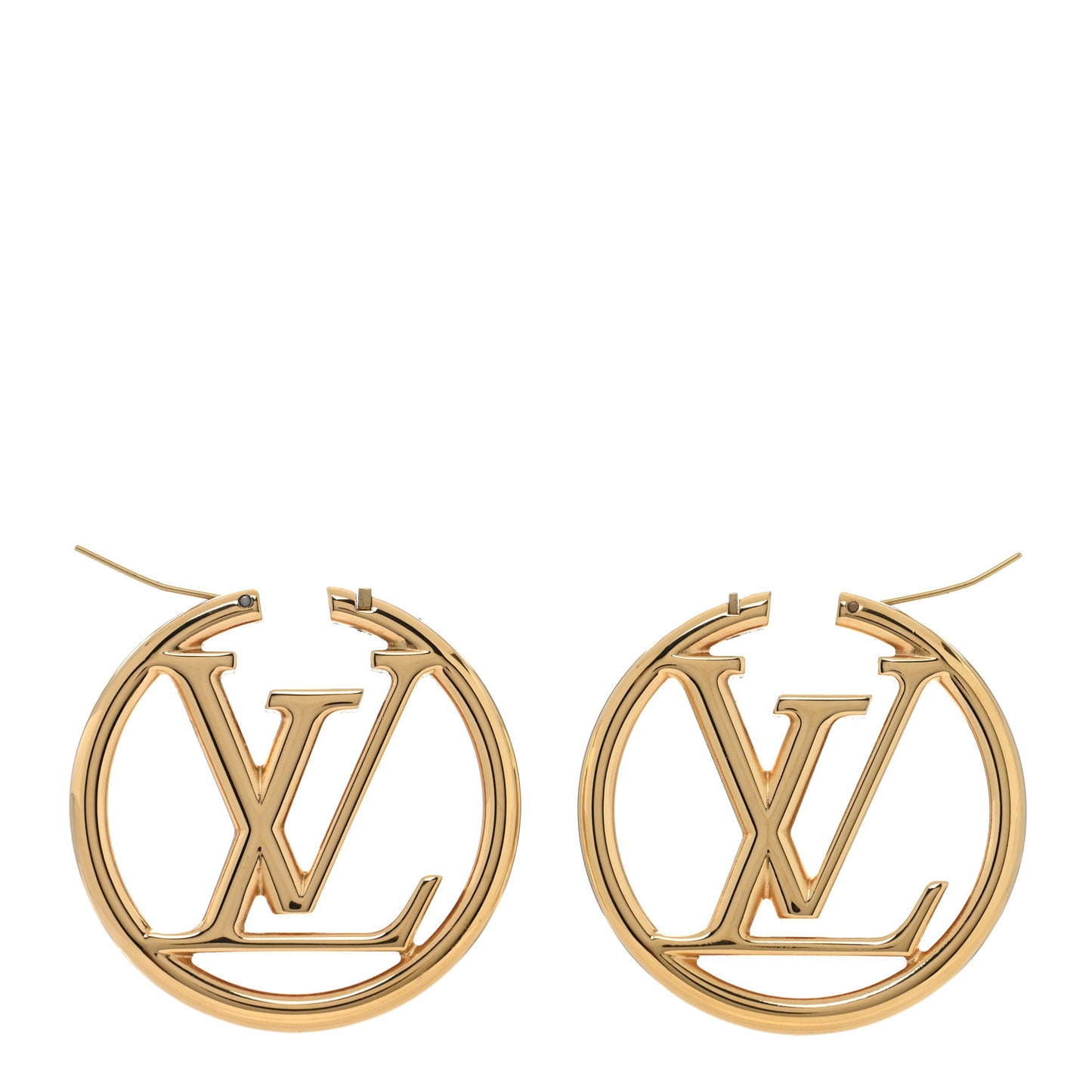 Metal Louise Hoop Earrings Gold