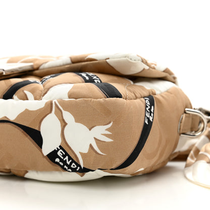 Fendi Seta Logo Rosa Scarf Baguette Beige Amido White 9 of 9