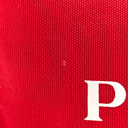 Prada Denim Logo Wristlet Pouch Fuoco Red 8 of 11