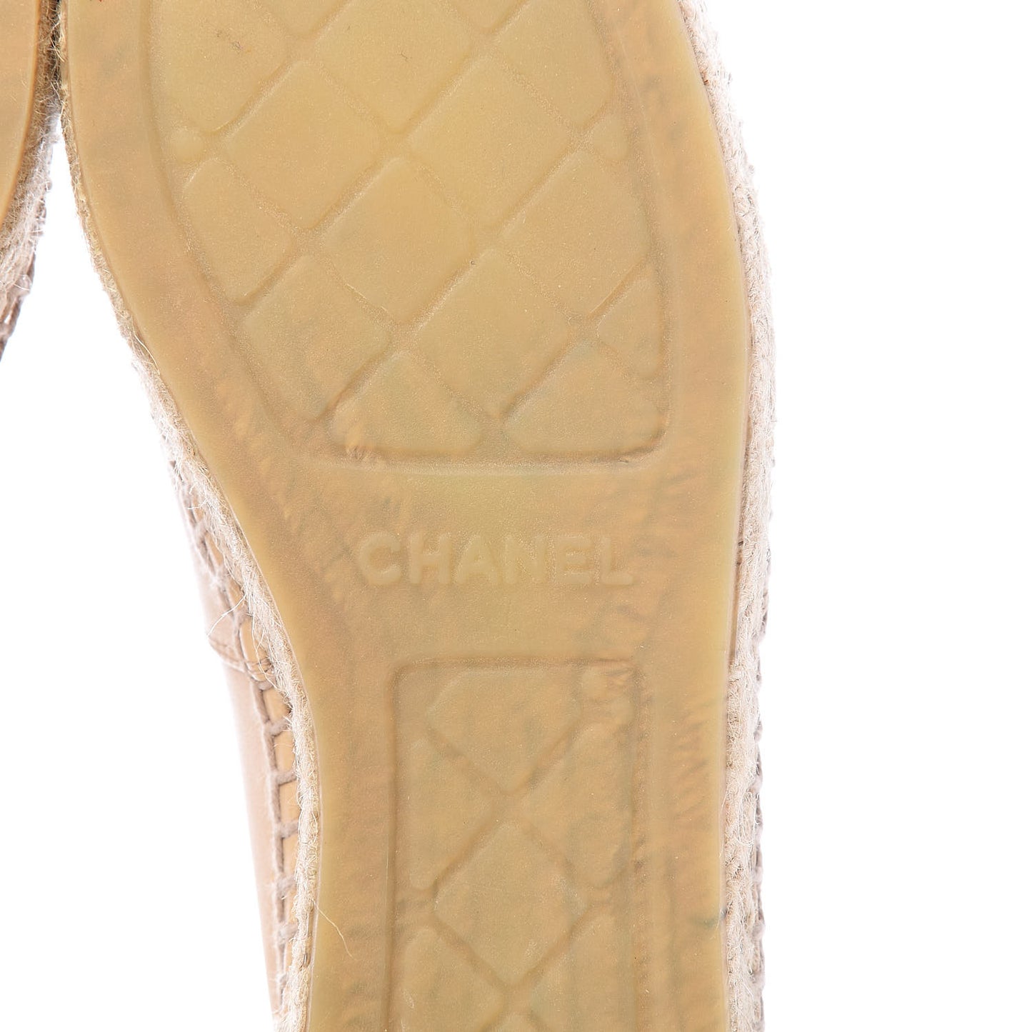 Lambskin CC Espadrilles 39 Beige Black