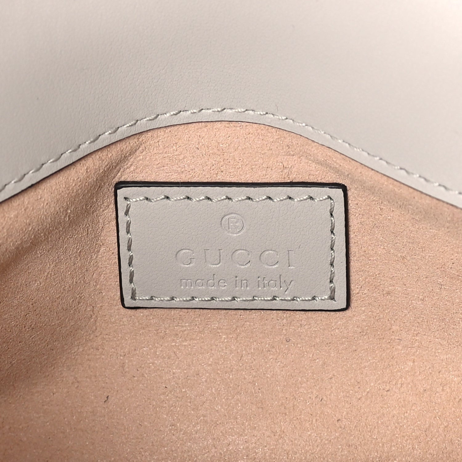 Gucci Calfskin Matelasse Super Mini GG Marmont Shoulder Bag Grey 5 of 8