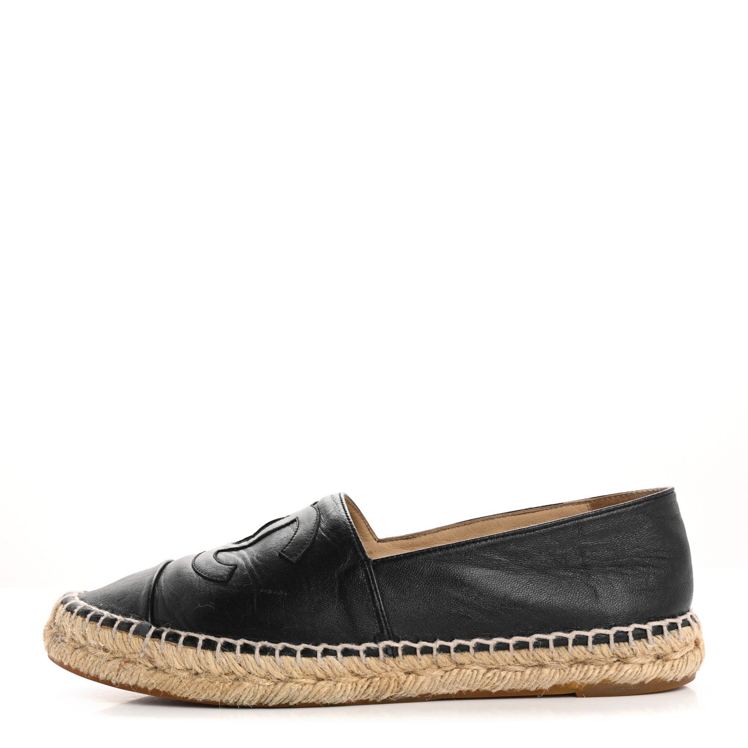 Chanel Lambskin CC Espadrilles 39 Black 1 of 15