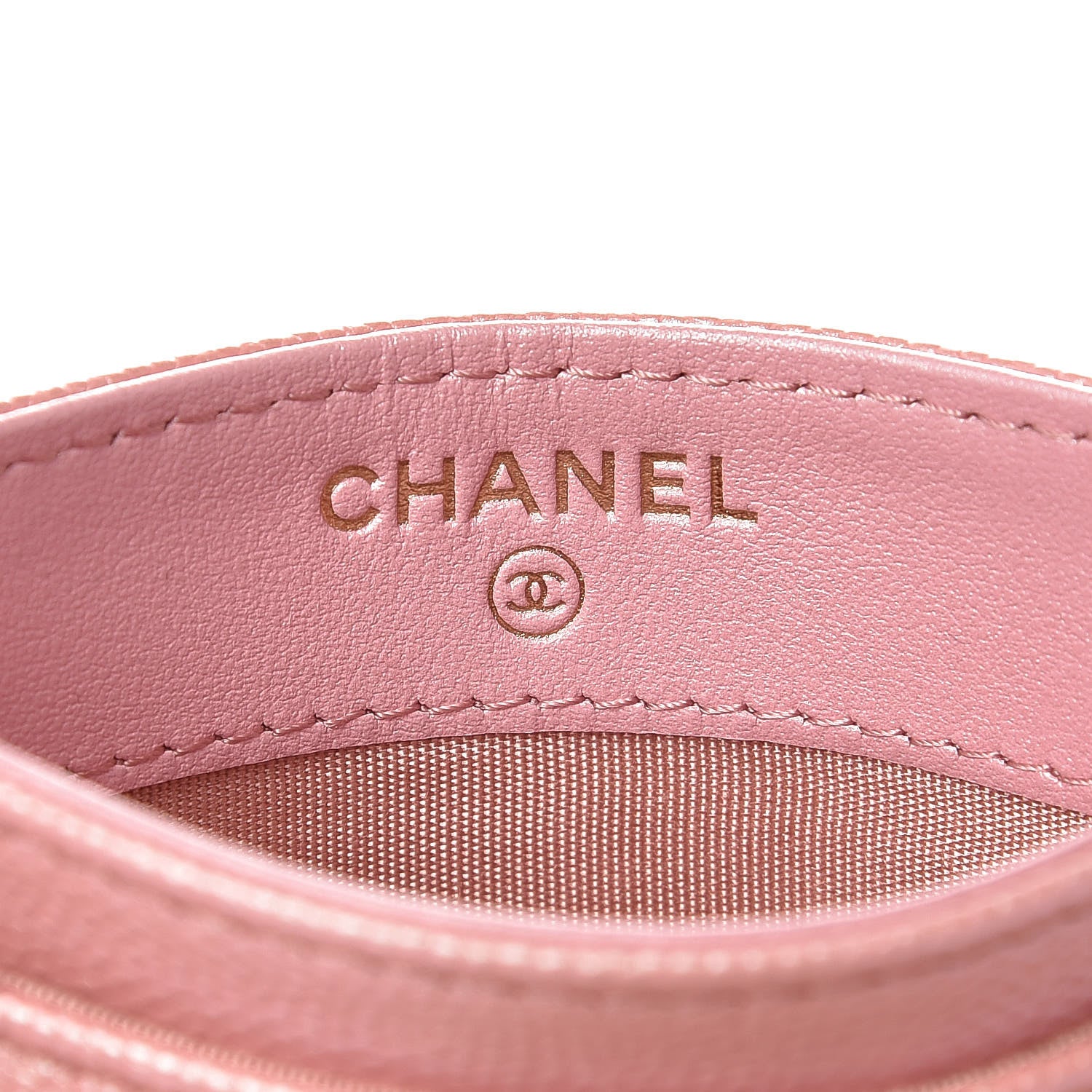Chanel Iridescent Caviar Quilted Card Holder Pink 7 of 9