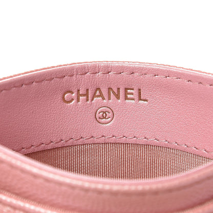 Chanel Iridescent Caviar Quilted Card Holder Pink 7 of 9