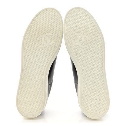 Chanel Calfskin CC Womens Sneakers 40 Black 6 of 10