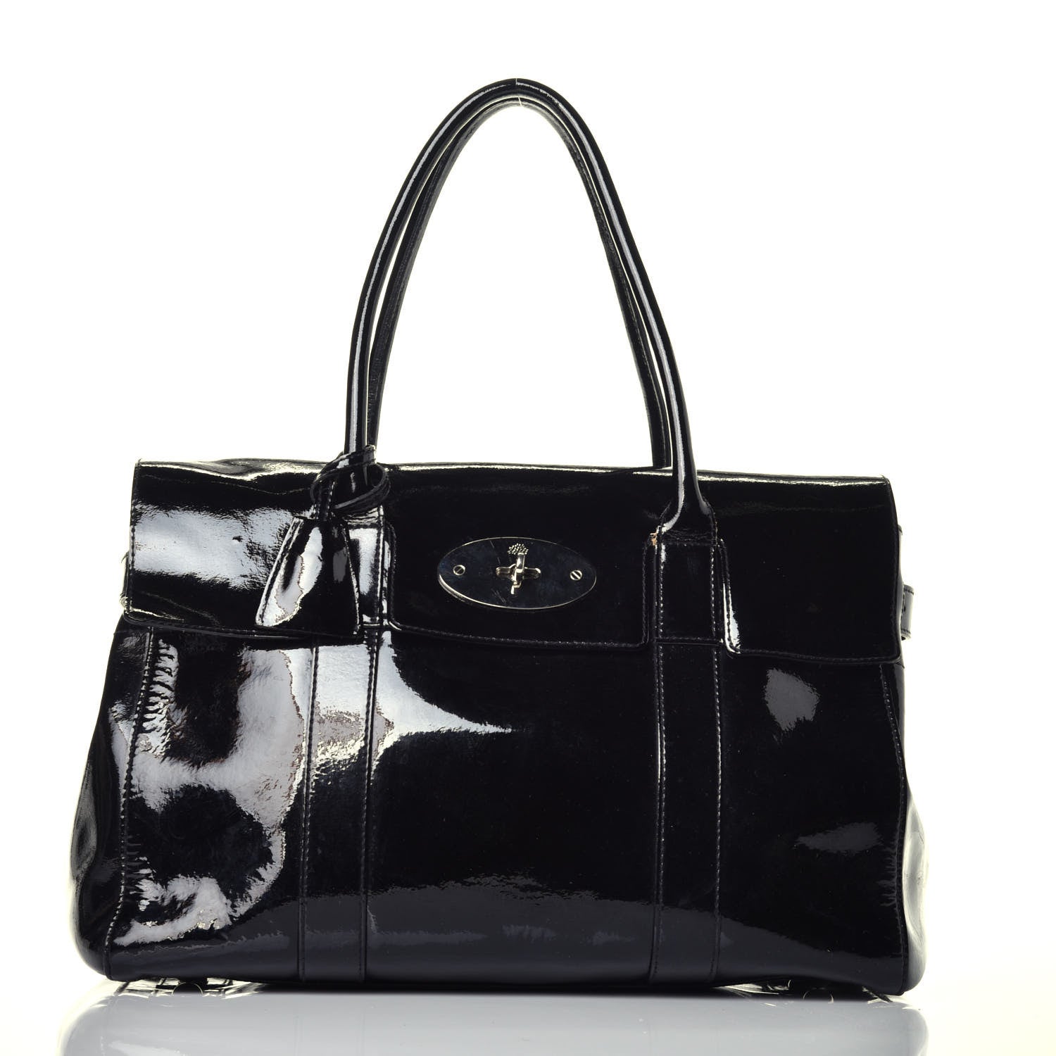 Mulberry Patent Bayswater Black 1 of 10