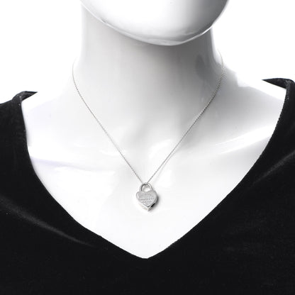 Tiffany Sterling Silver Return to Heart Lock Pendant Necklace 2 of 5
