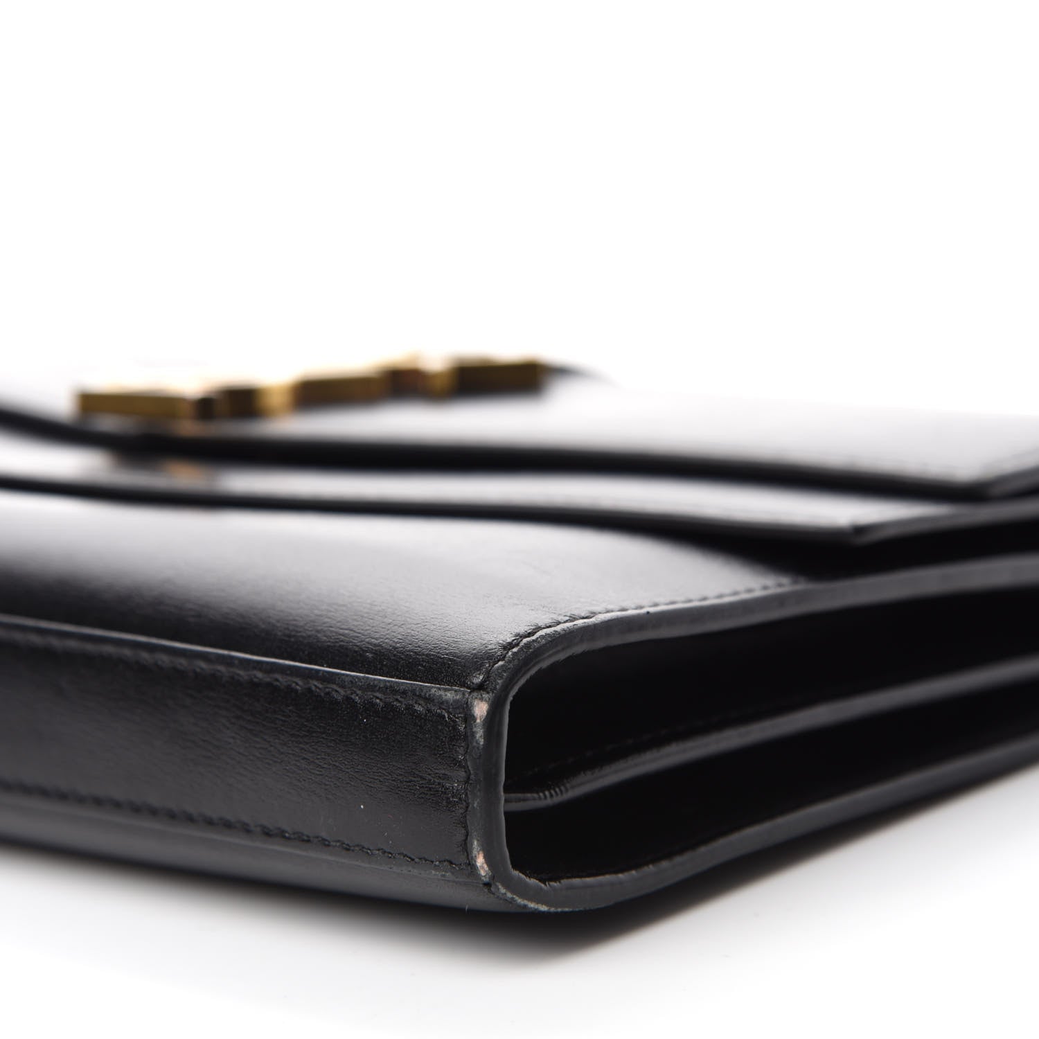 Saint Laurent Smooth Calfskin Monogram Sulpice Chain Wallet Black 7 of 11