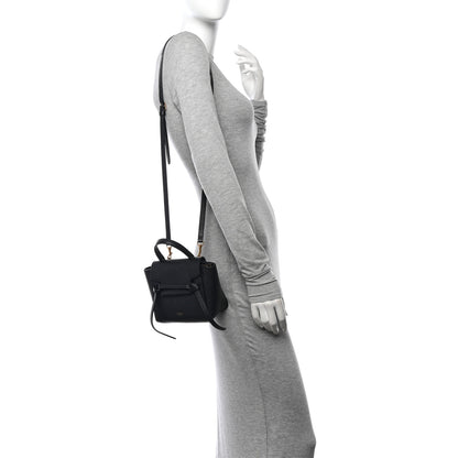 Celine Grained Calfskin Pico Belt Bag Black 2 of 12