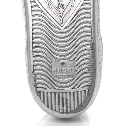 Gucci Metallic Nappa Interlocking G Perforated Womens Ace Sneakers 40.5 Silver 6 of 12